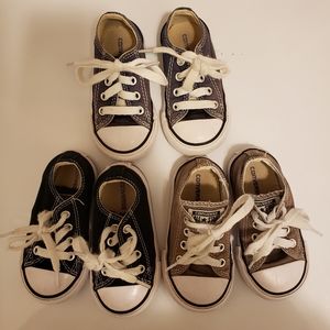 Sz 5 toddle Converse all stars lot of 3